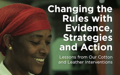 Changing the Rules with Evidence, Strategies  and Action: Lessons from our Cotton and Leather Interventions